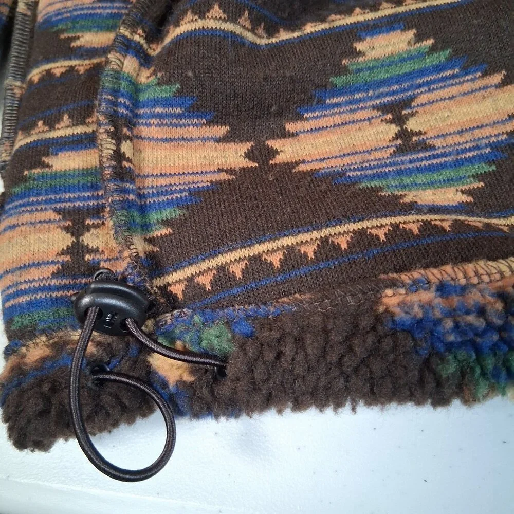 Vintage Horizon Bass Creek Outfitters Fleece Jacket L Pullover Southwest Aztec - Picture 10 of 15